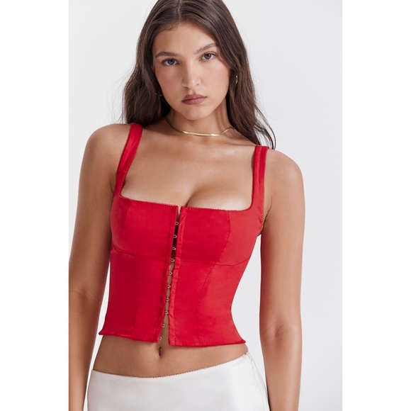 NEW House of CB Pia Top Cherry Red Large - Picture 1 of 17